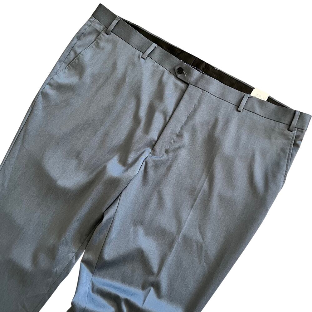 The Savile Row Dress Pants 46 Mens Strand Blue Straight Business Office Work New - Picture 3 of 9